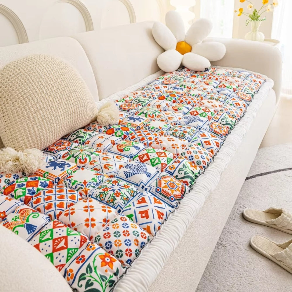 BowLift | Bohemian Printed Quilted Sofa Cover