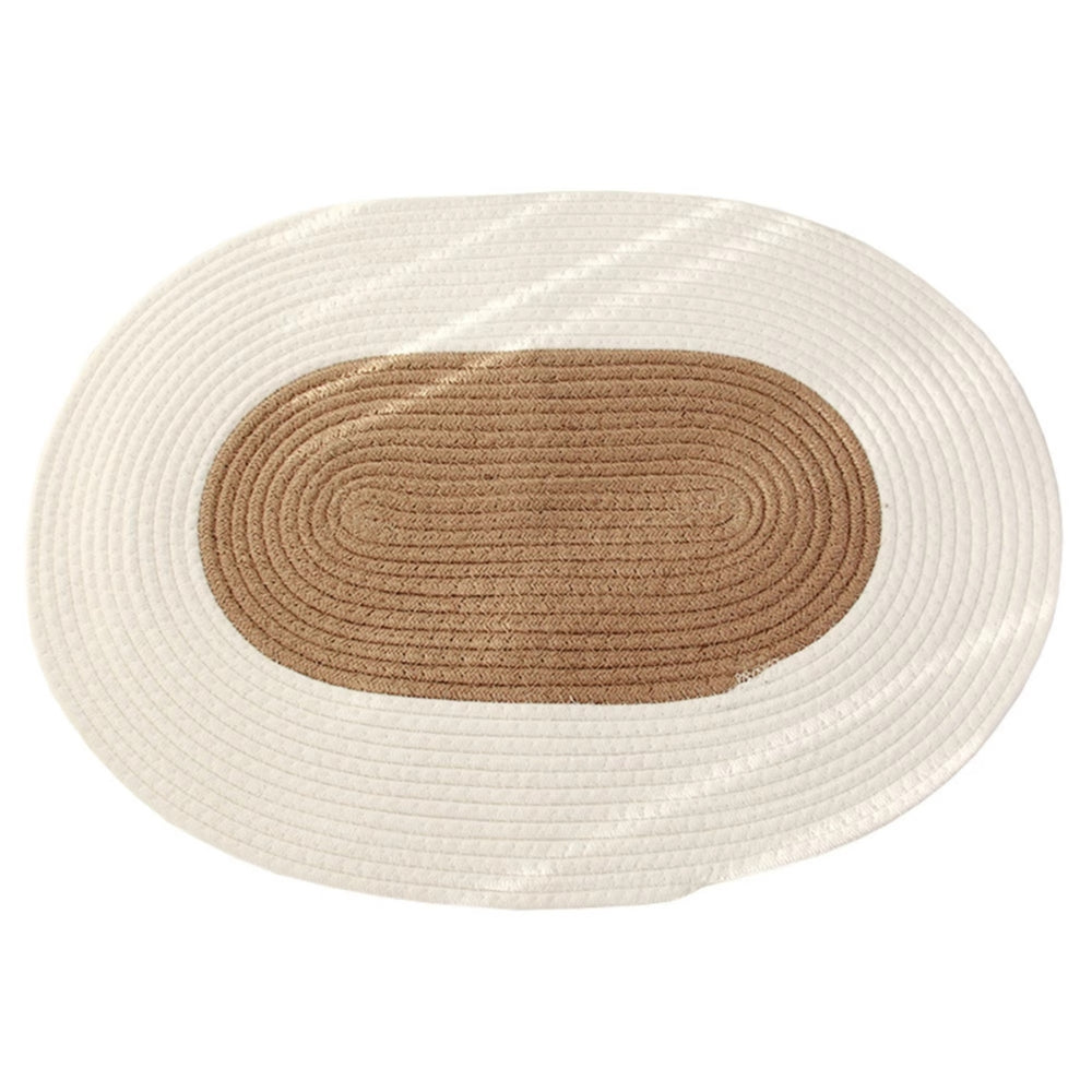 BowLift | Boho Braided Hemp Oval Rug