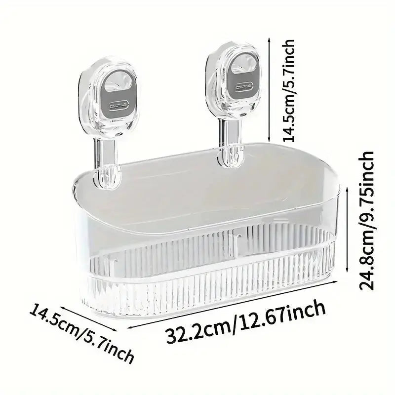 BowLift | Drill-free suction cup bathroom storage box