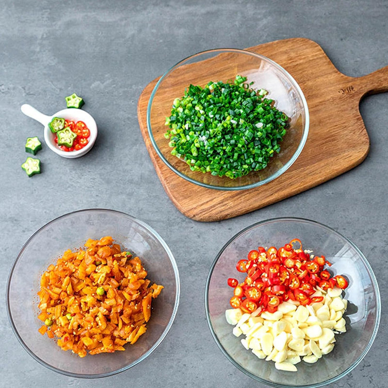 BowLift | Tempered Glass Bowl, Round, Microwave-Resistant Rice Bowl, Transparent Glass Bowl, Cereal Bowl