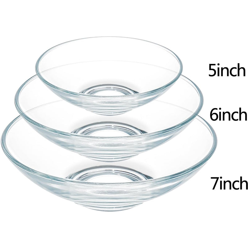 BowLift | Tempered Glass Bowl, Round, Microwave-Resistant Rice Bowl, Transparent Glass Bowl, Cereal Bowl