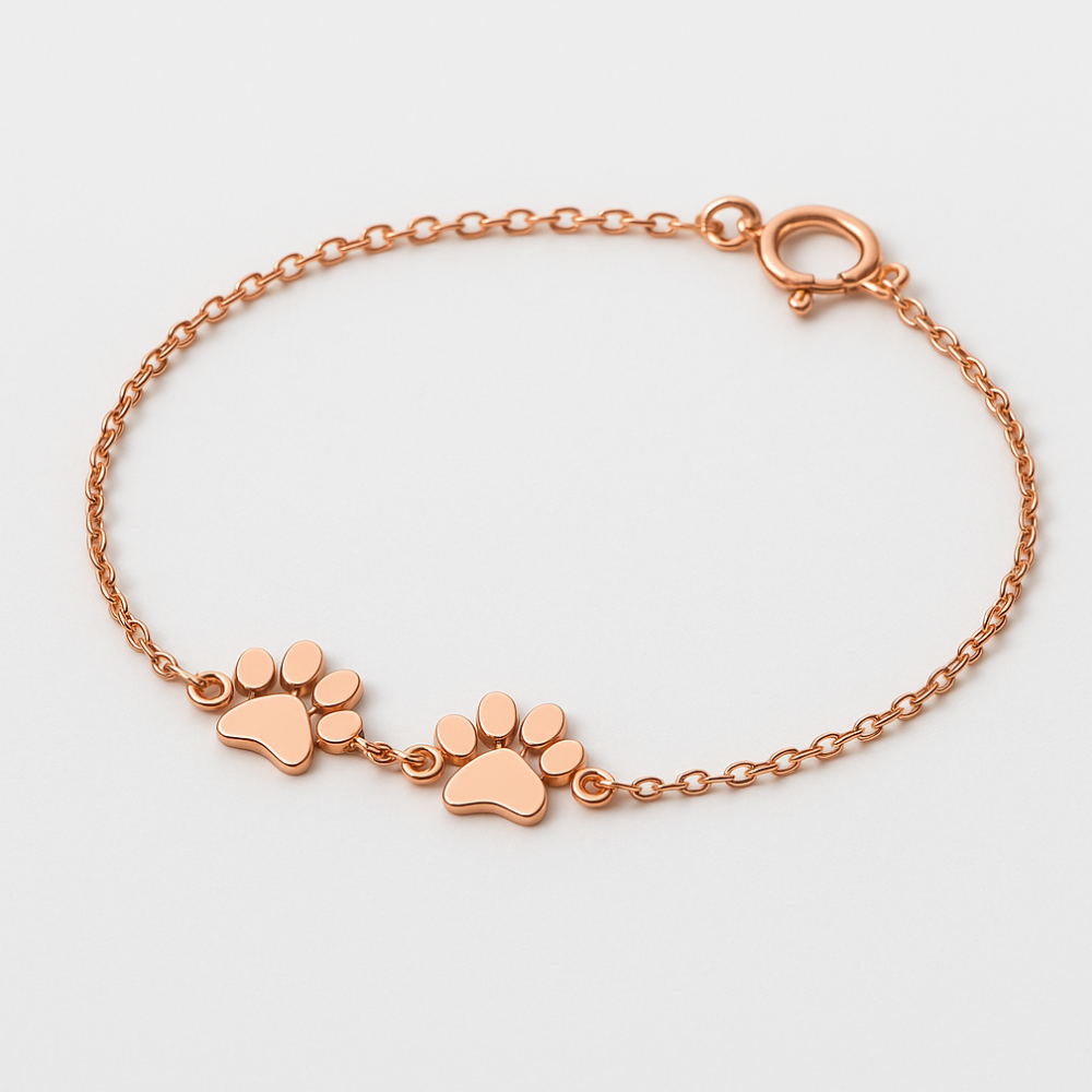 BowLift | Bracelet Personalized Paw Print Engraved Stainless Steel Adjustable