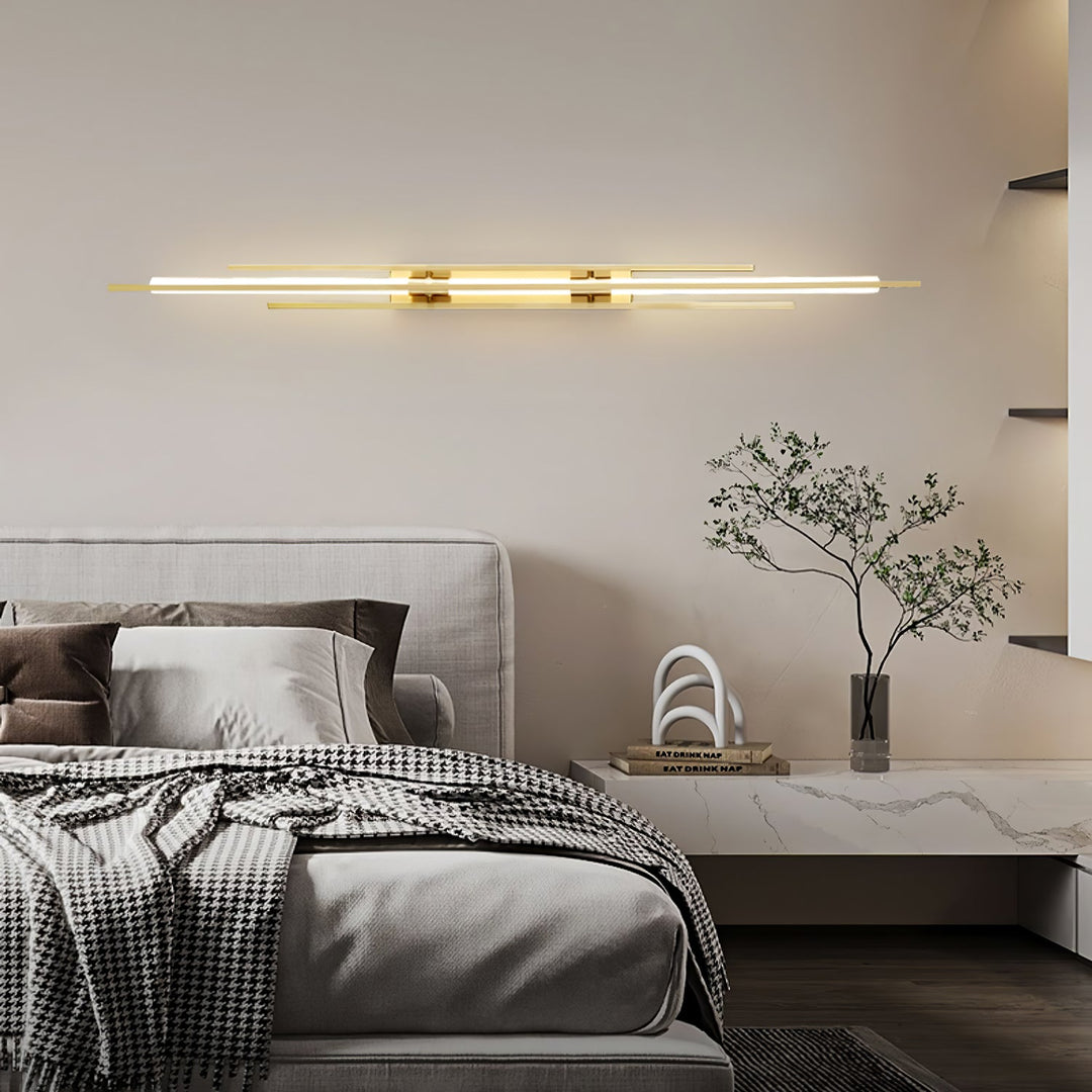 BowLift | LuxeAura – Opulent Gold Wall Light for Elegant Spaces