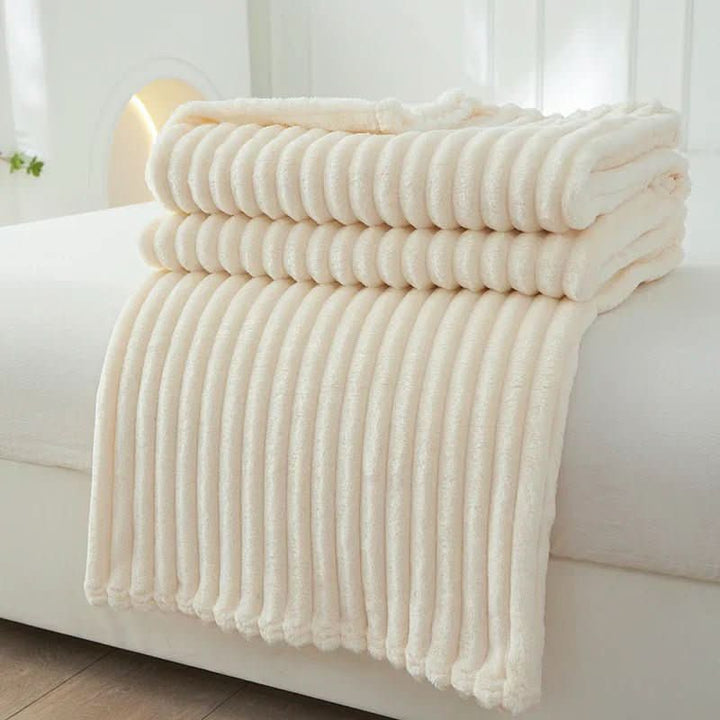 BowLift | Wide Flannel Fleece Blanket with Stripe Pattern