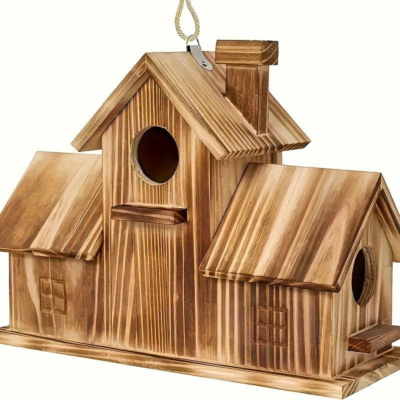 BowLift | Bird House Wooden Multi Nesting Outdoor Feeder