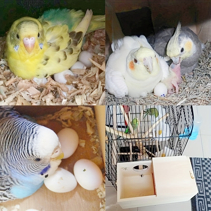BowLift | Bird Box Wooden Breeding Nest Cage Accessory