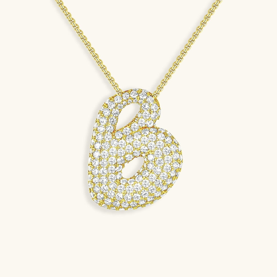 BowLift | Bubble Initial-Diamond-Necklace