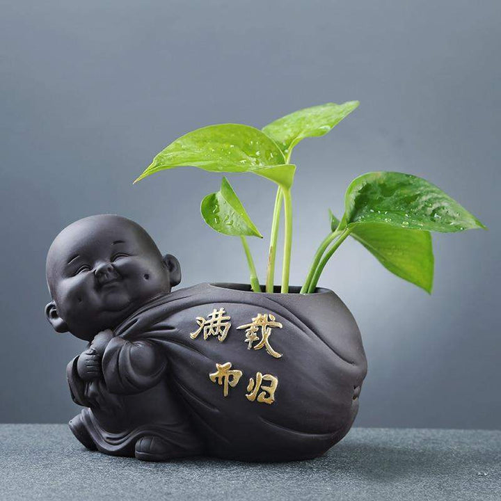 Buddha-Monk-Flowerpot Bowlift