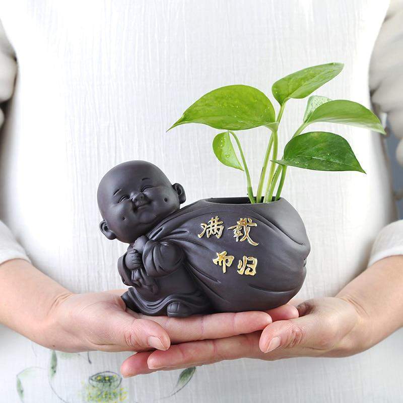 Buddha-Monk-Flowerpot Bowlift
