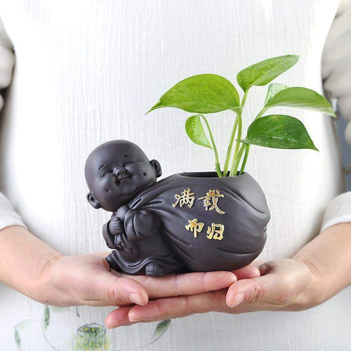 Buddha-Monk-Flowerpot Bowlift