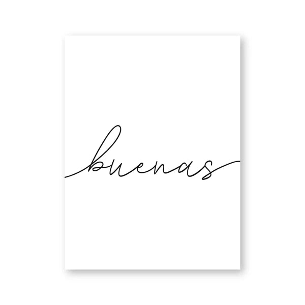 Buenas Noches Good Night Spanish Quotes Post Simple Black White Quotations Wall Art Fine Art Canvas Prints Minimalist Nordic Pictures For Bedroom | Bowlift