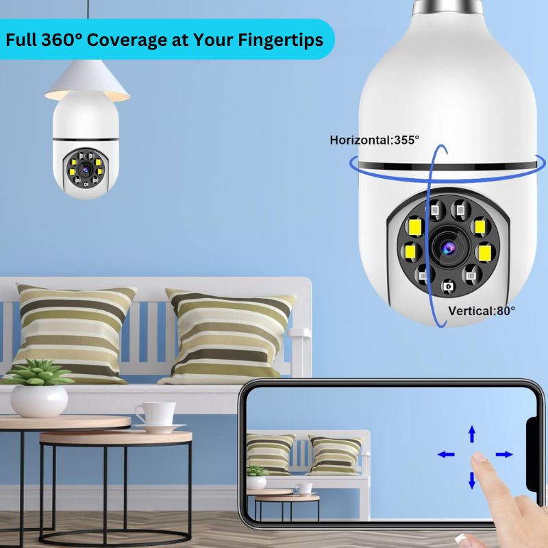 BowLift | Smart 360° Light Bulb Security Camera with 1080P HD