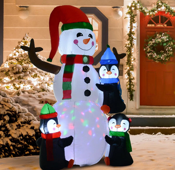 BowLift | 6ft Inflatable Snowman & Penguins