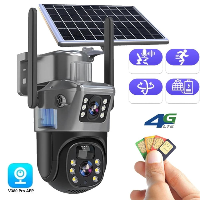 DualGuard Solar 4K – Wireless 4K Security Camera with Solar Panel and 4G | Bowlift