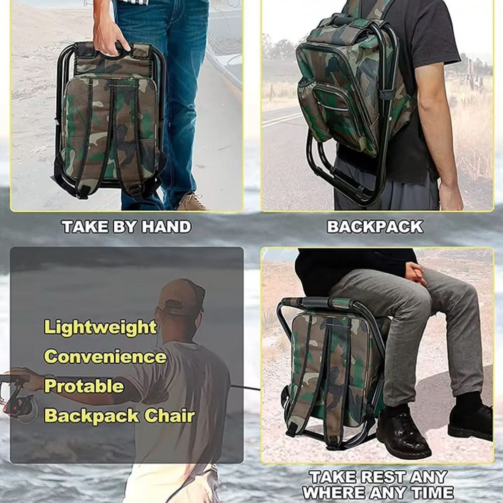 BowLift | 3-in-1 Backpack with Folding Chair & Cooler Compartment for Outdoor Adventures