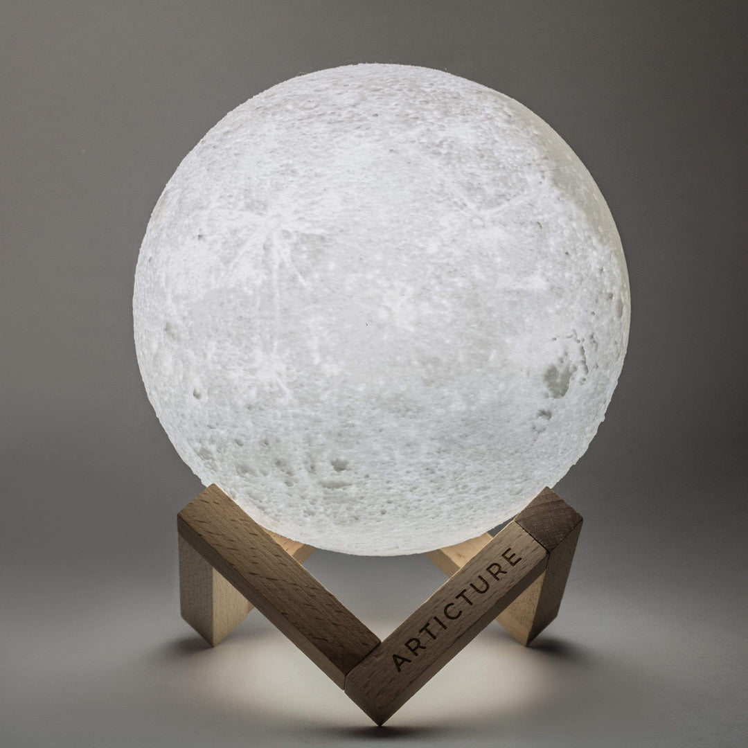 BowLift | Moon Lamp Wooden Base 3D Table Light