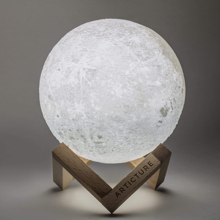 BowLift | Moon Lamp Wooden Base 3D Table Light