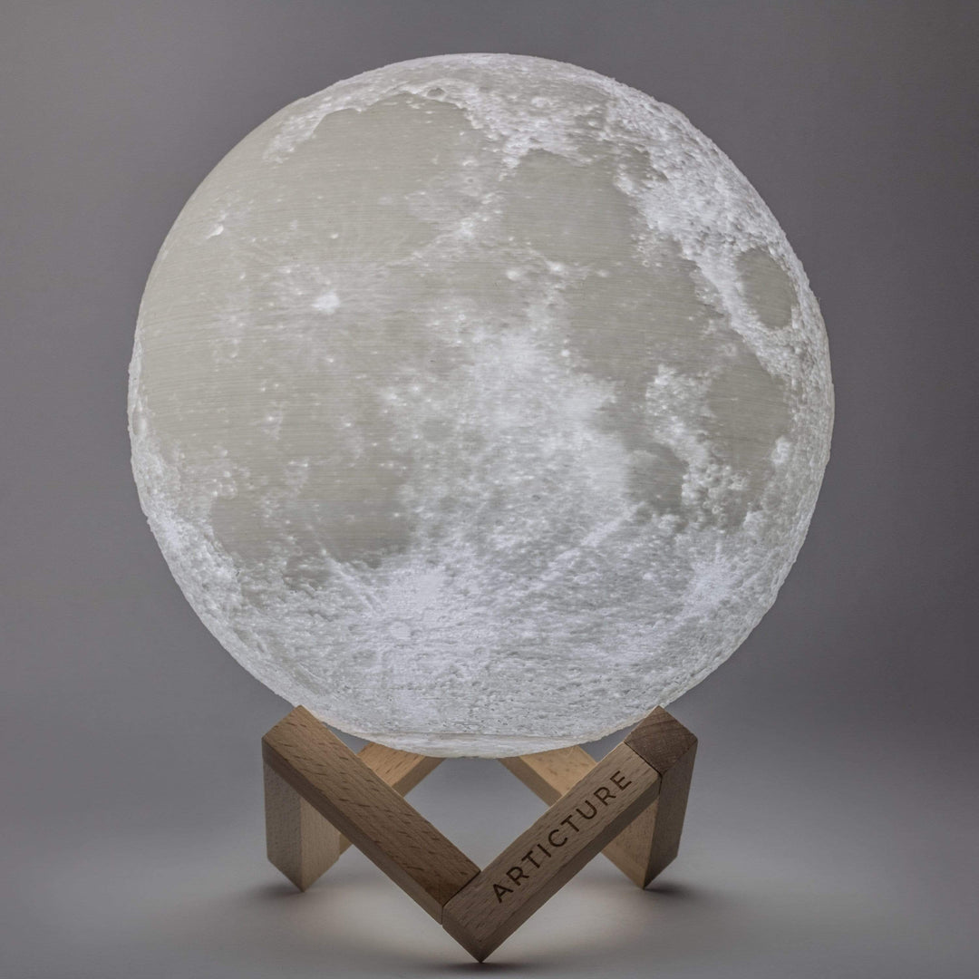 BowLift | Moon Lamp Wooden Base 3D Table Light