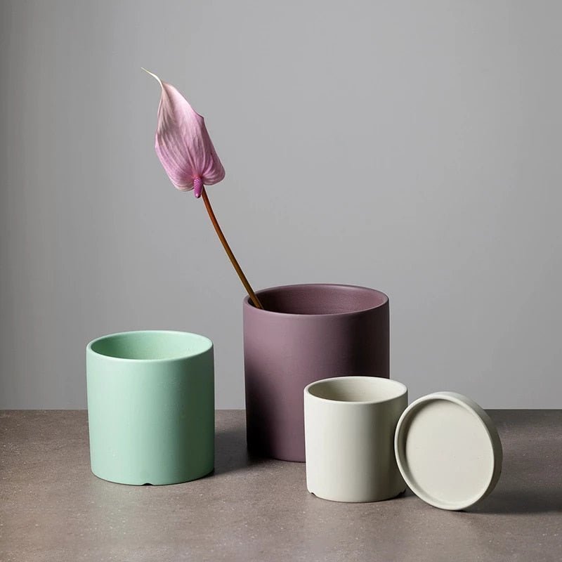 BowLift | Elegant flowerpot made of ceramic with saucer