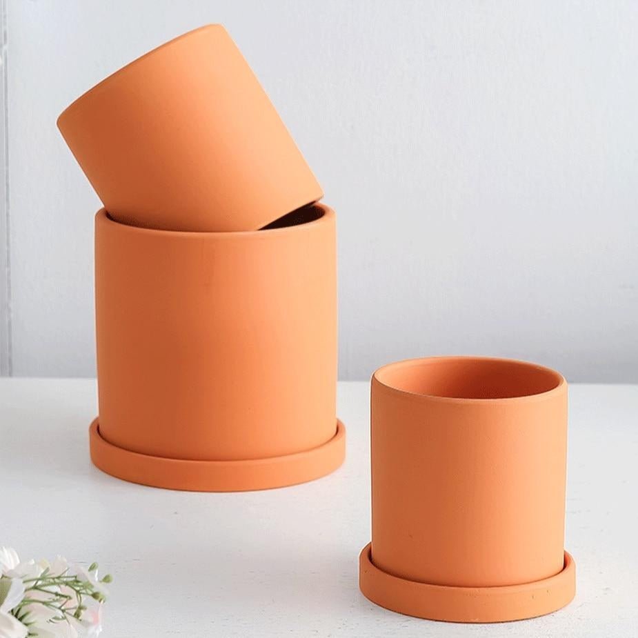 BowLift | Elegant flowerpot made of ceramic with saucer