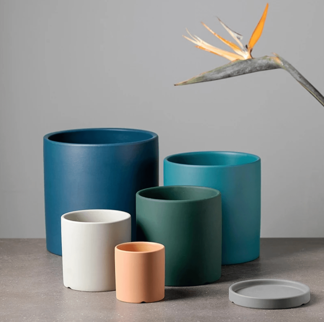 BowLift | Elegant flowerpot made of ceramic with saucer