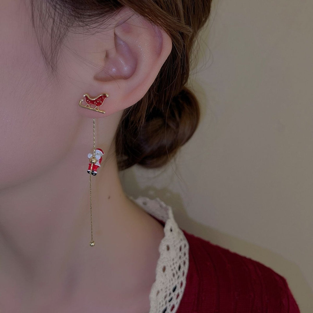 BowLift | Charming Santa Claus Tassel Earrings for a Festive Holiday Style