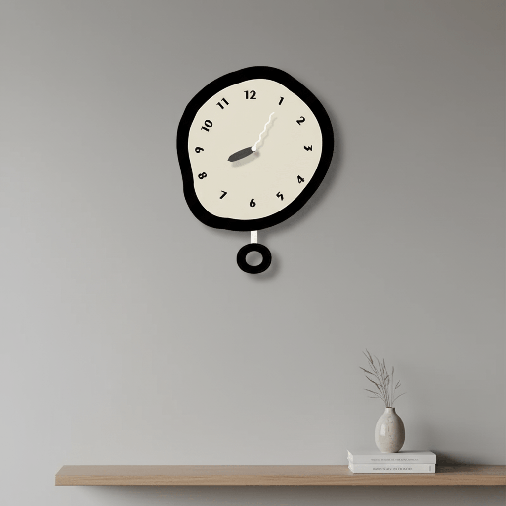 BowLift | Contemporary Abstract Wall Clock with Sleek Acrylic Finish
