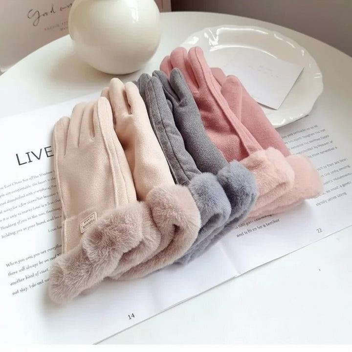 BowLift | Thick Suede Touchscreen Gloves for Cold Days