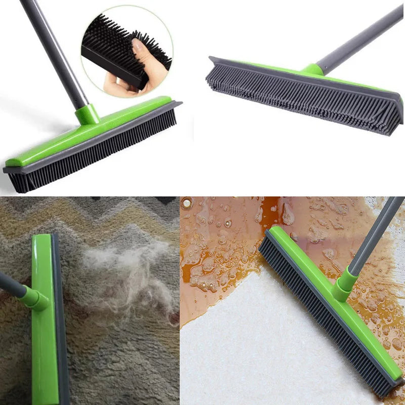 BowLift | Three-section telescopic pole carpet delinting broom