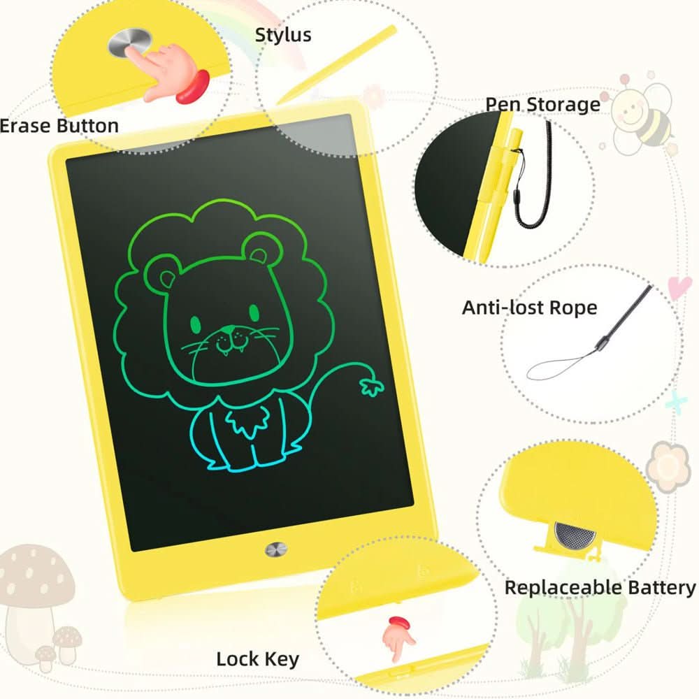 BowLift | LCD Drawing Board for Kids & Travel with One-Touch Erase