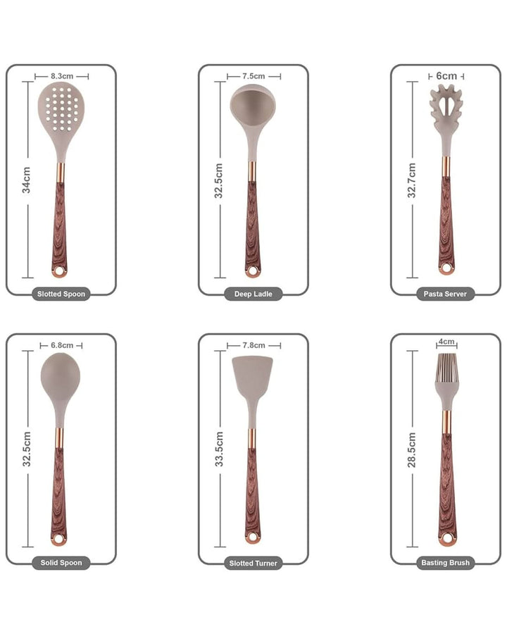 BowLift | Robust Kitchen Utensils Set with Heat Resistant Silicone Heads