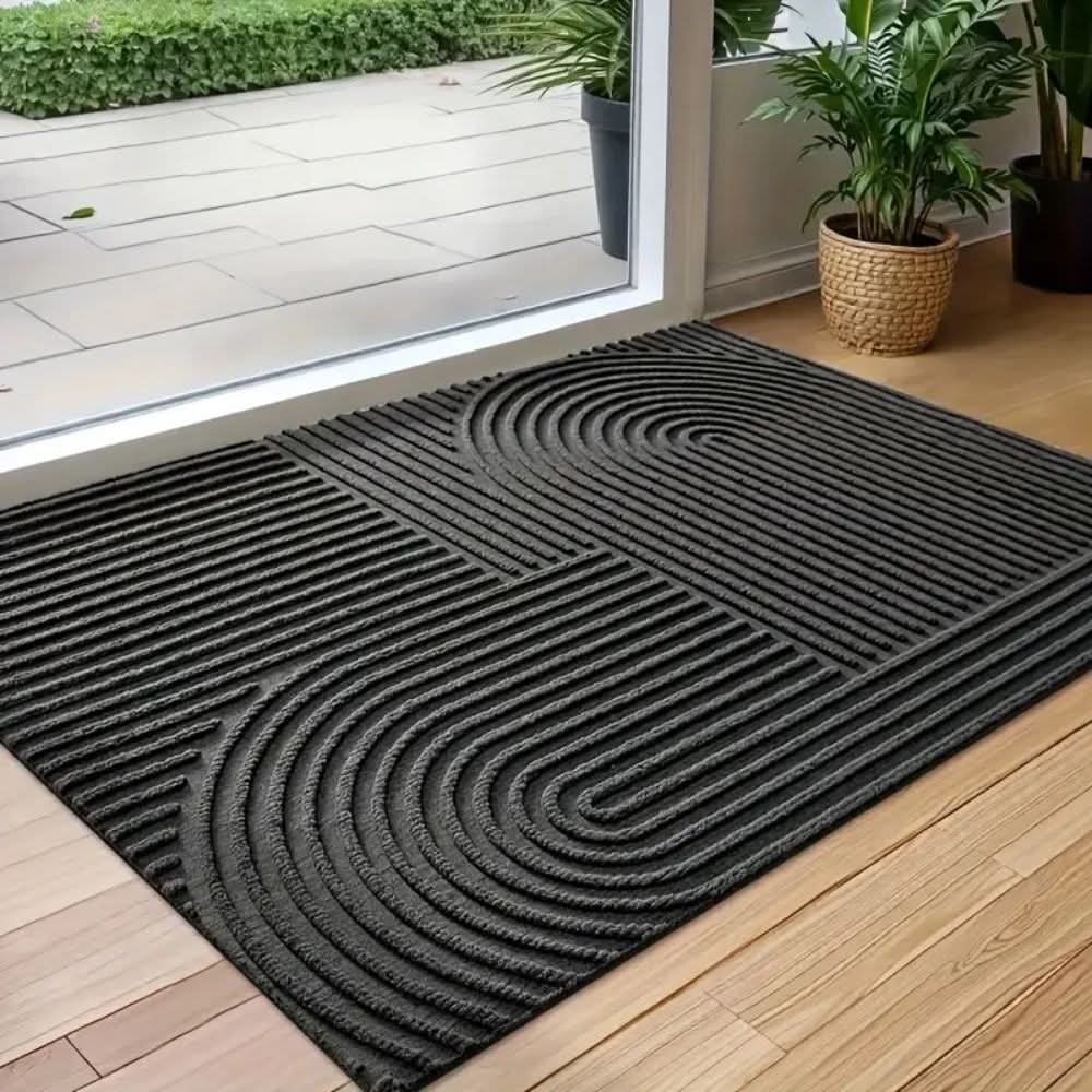 BowLift | Absorbent, washable mat with flowing line pattern