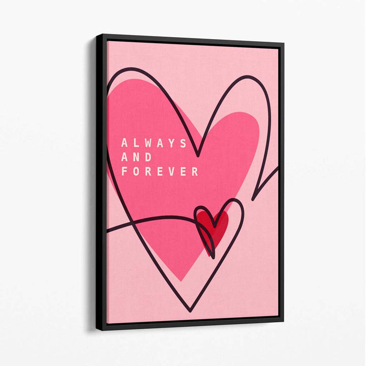 Always and Eternity Sketches Hearts Canvas Art Print | Bowlift