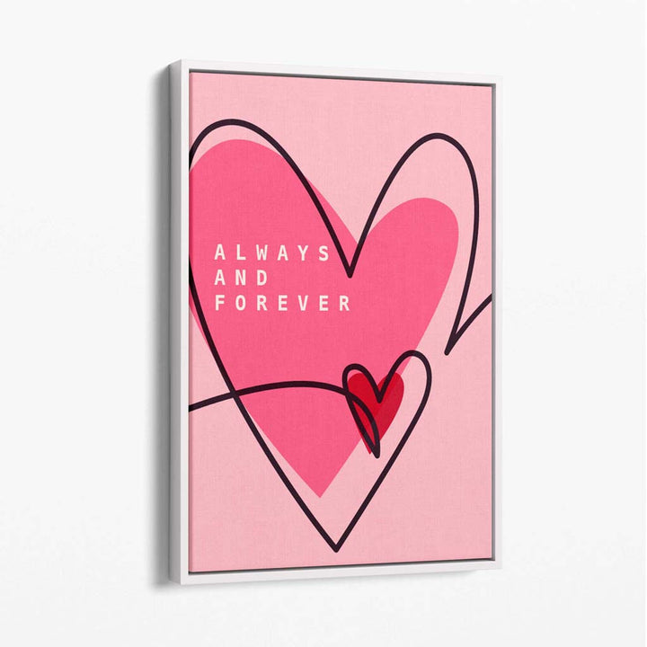 Always and Eternity Sketches Hearts Canvas Art Print | Bowlift