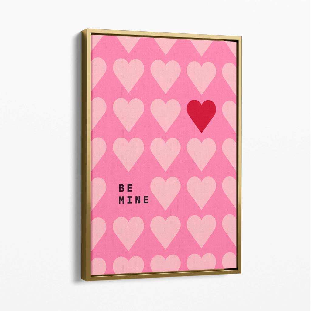 Be My Heart Canvas Art Print | Bowlift