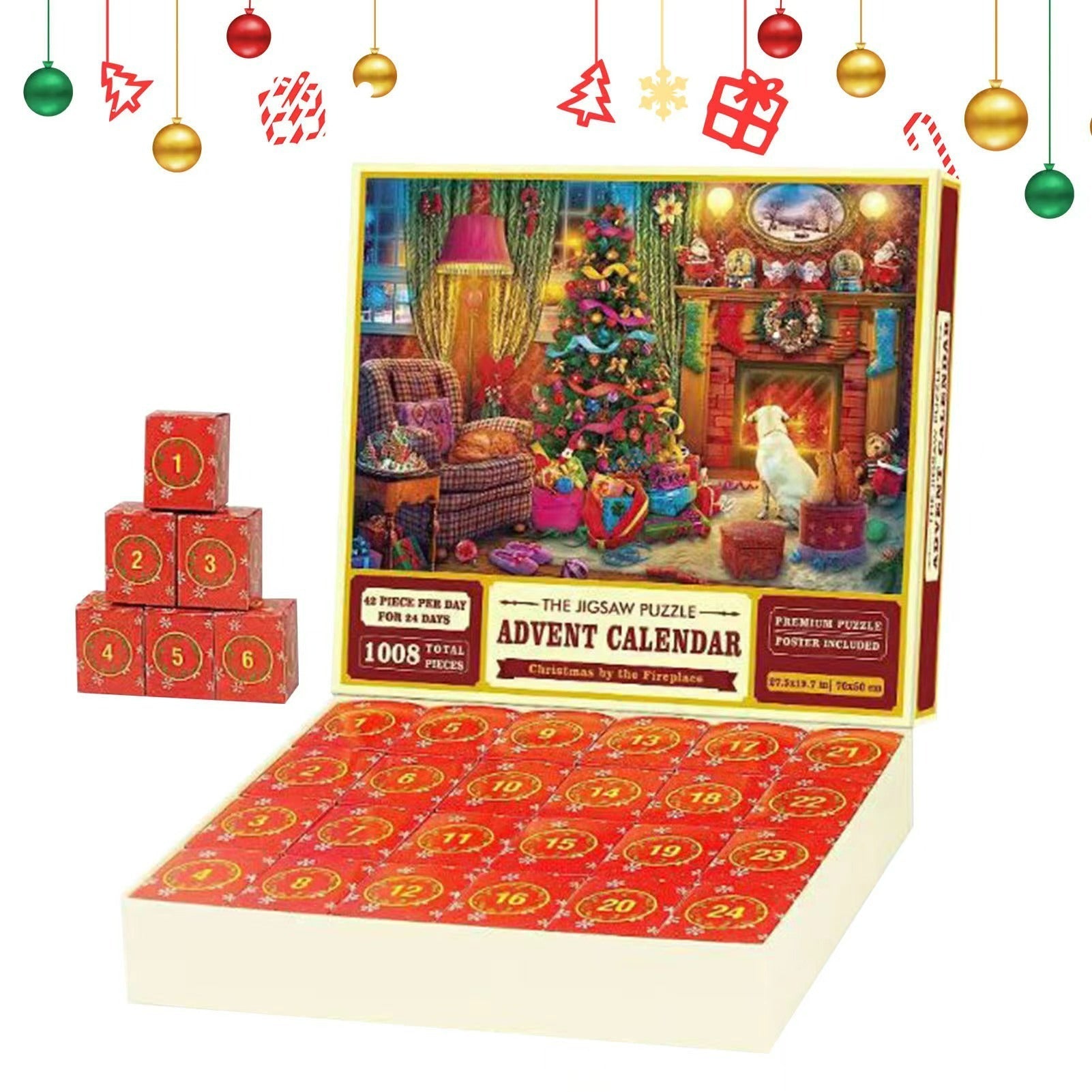 BowLift | 1000PCS Christmas Jigsaw Puzzles Advent Calendar  - Christmas Gift