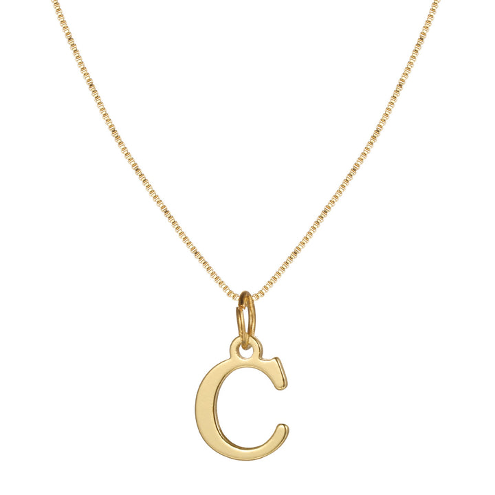 BowLift | 14k Minimal Serif Initial Necklace