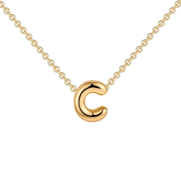 BowLift | Dainty Bubble Letter Initial Necklace