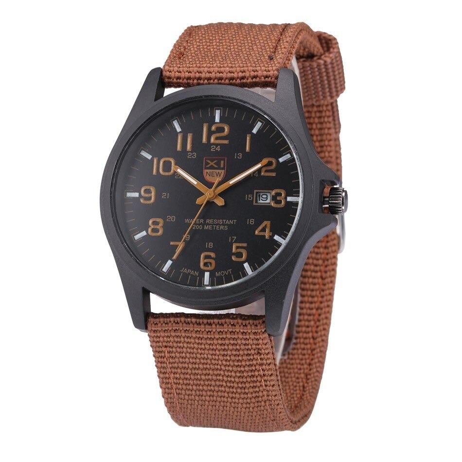 BowLift | Military Style Robust Watch with Illuminated Dial, Waterproof, Stopwatch and Date Display