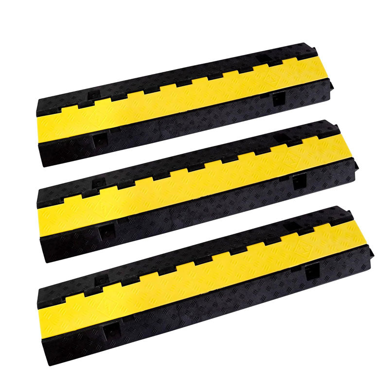 BowLift | Rubber Cable Ramp Wire Cover Cable Protector Ramp Wire Hose Protection 22000 lbs Load Capacity For Asphalt Concrete Gravel Driveway Indoor Outdoor, 3 Pack