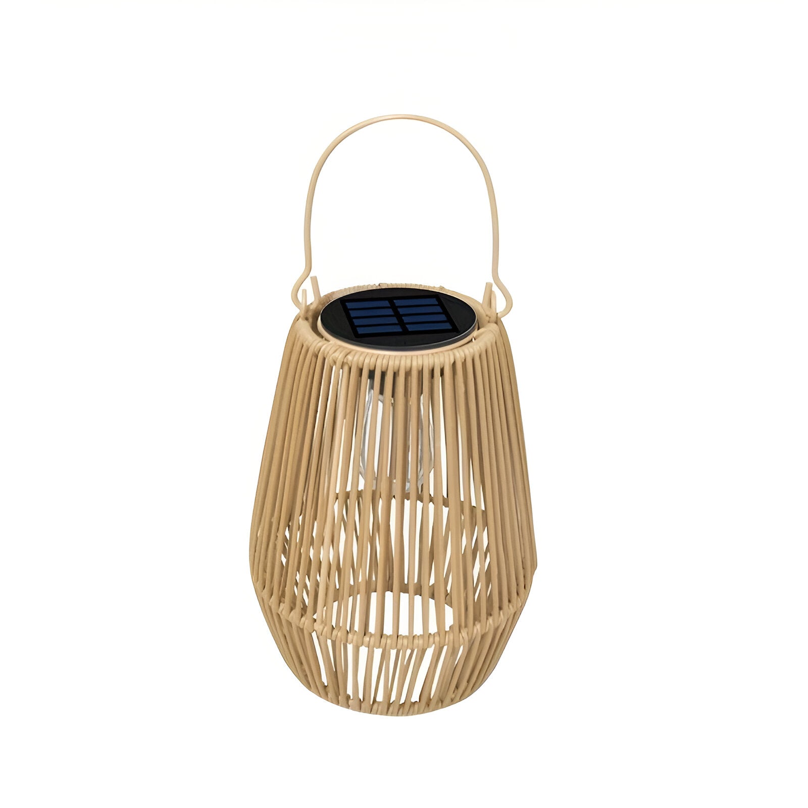 BowLift | CageRattan – Bamboo Solar Garden Light – Waterproof Hanging Lantern