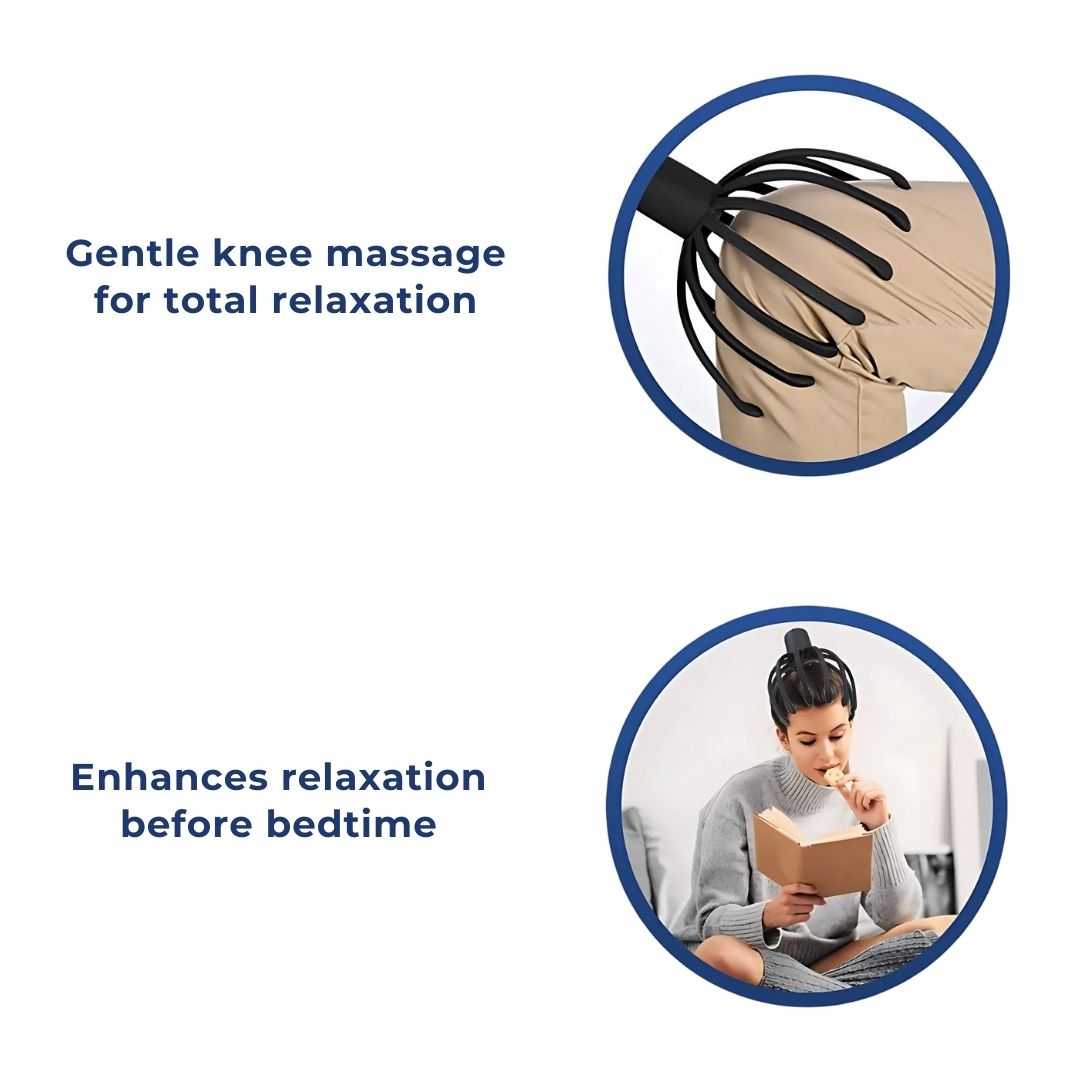 CalmFlow Smart Electric Octopus Head Massager | Scalp Massage - Stress Relief - Improved Sleep - Multi-Directional Vibration Head Massager Bowlift