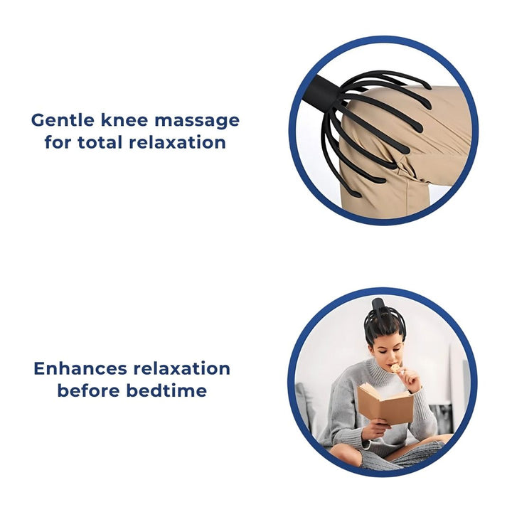 CalmFlow Smart Electric Octopus Head Massager | Scalp Massage - Stress Relief - Improved Sleep - Multi-Directional Vibration Head Massager Bowlift