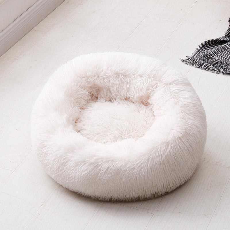 BowLift | Beef Plush Calming Donut Dog Bed for Small to Large Dogs