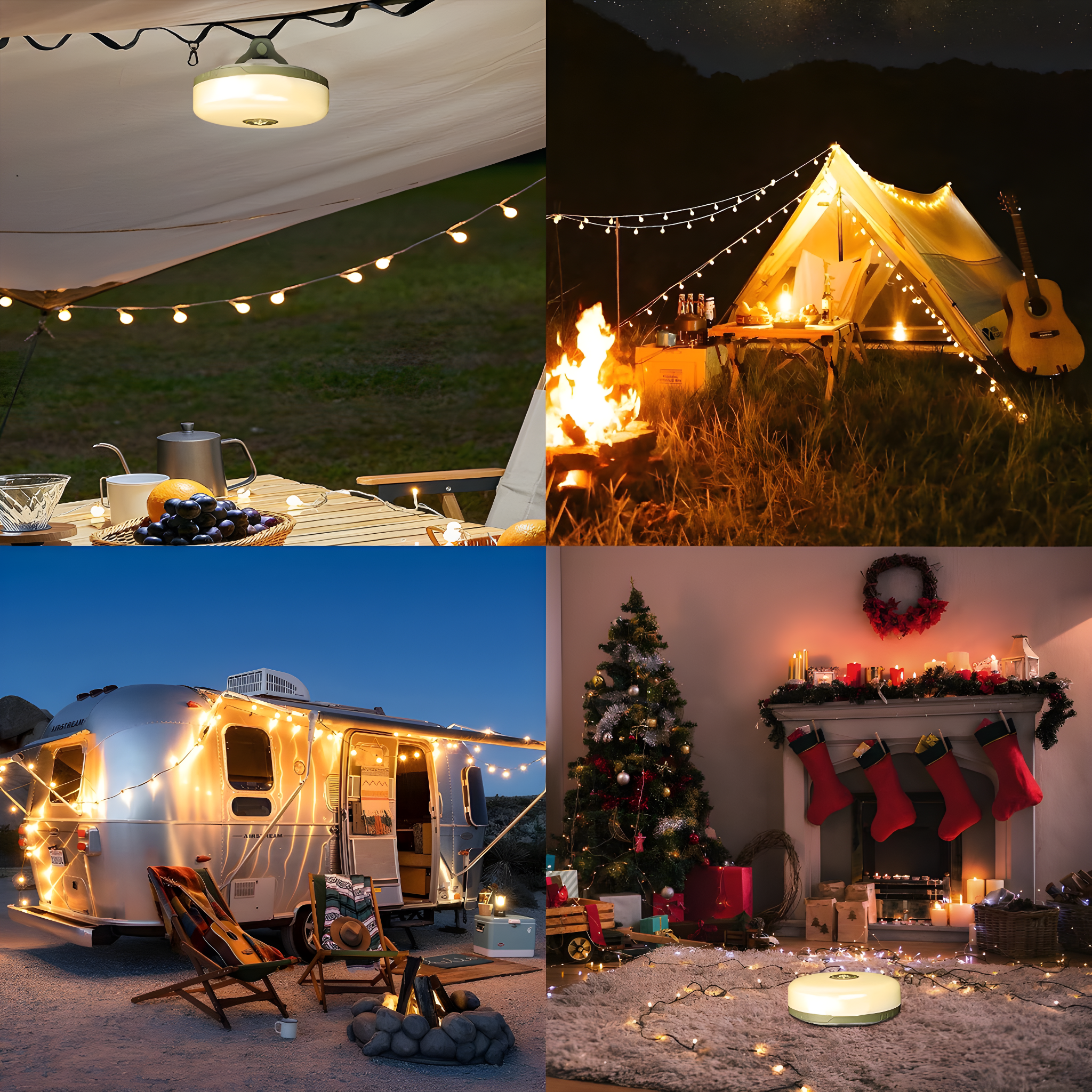 BowLift | CampBeam LED Outdoor String Lights – Rechargeable Waterproof Lights with Magnetic Hooks & 5 Lighting Modes