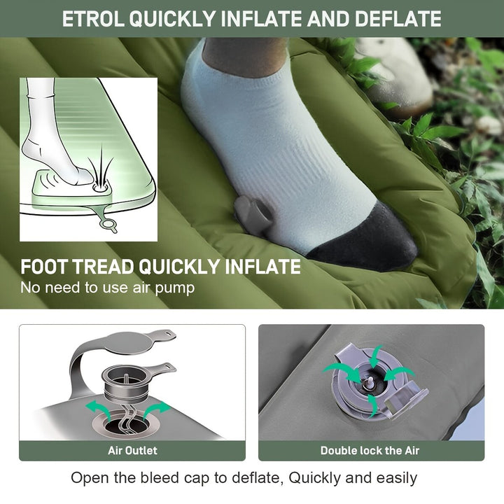 BowLift | Inflatable Camping Mattress | Waterproof, Portable & Easy Inflation for Outdoor Adventures