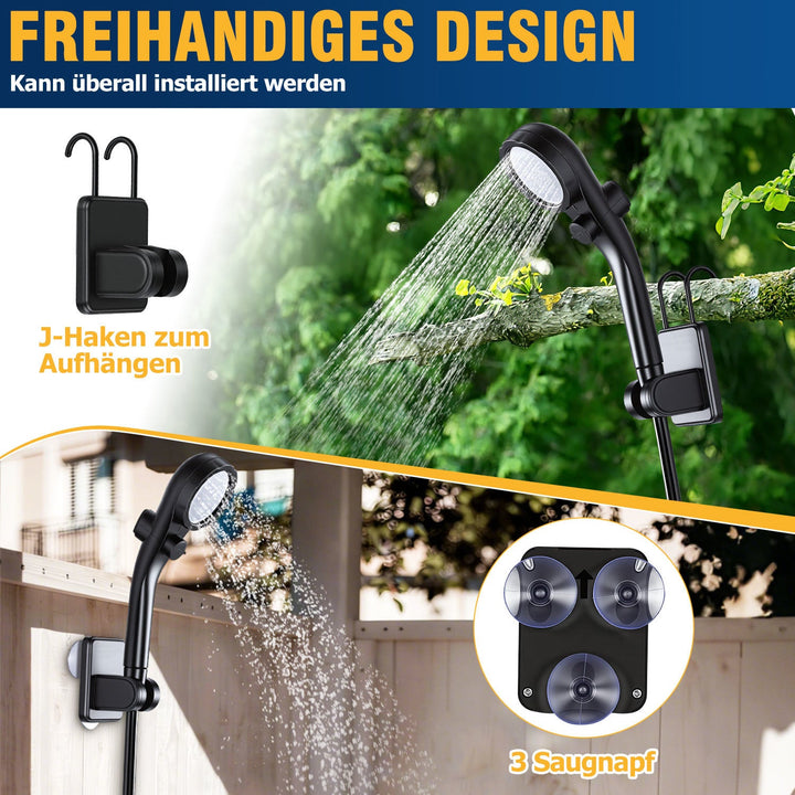 Portable Camping Shower Battery Outdoor Shower with 20L Folding Bucket | Bowlift