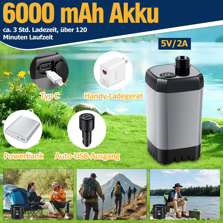 Portable Camping Shower Battery Outdoor Shower with 20L Folding Bucket | Bowlift