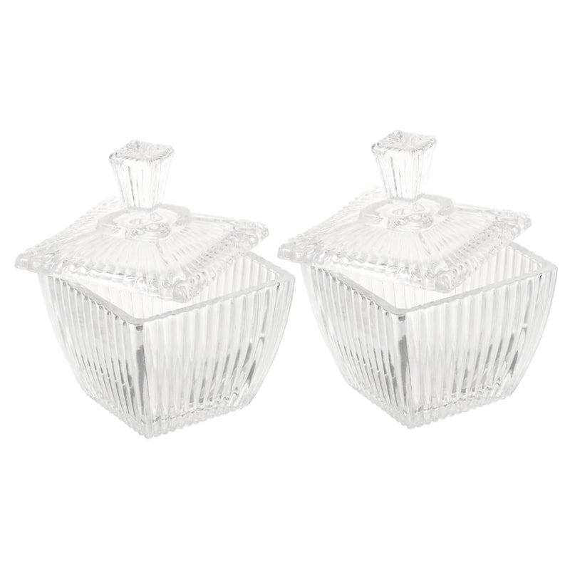 BowLift | 2-Pack Transparent Candy Jars With Lids Coffee Storage Jars Fruit Bowls Sugar Bowls Spice Jars Jewelry Boxes