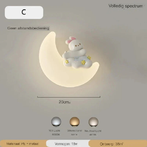 BowLift | Wall lamp Moon | Gentle lighting | High quality - Noram